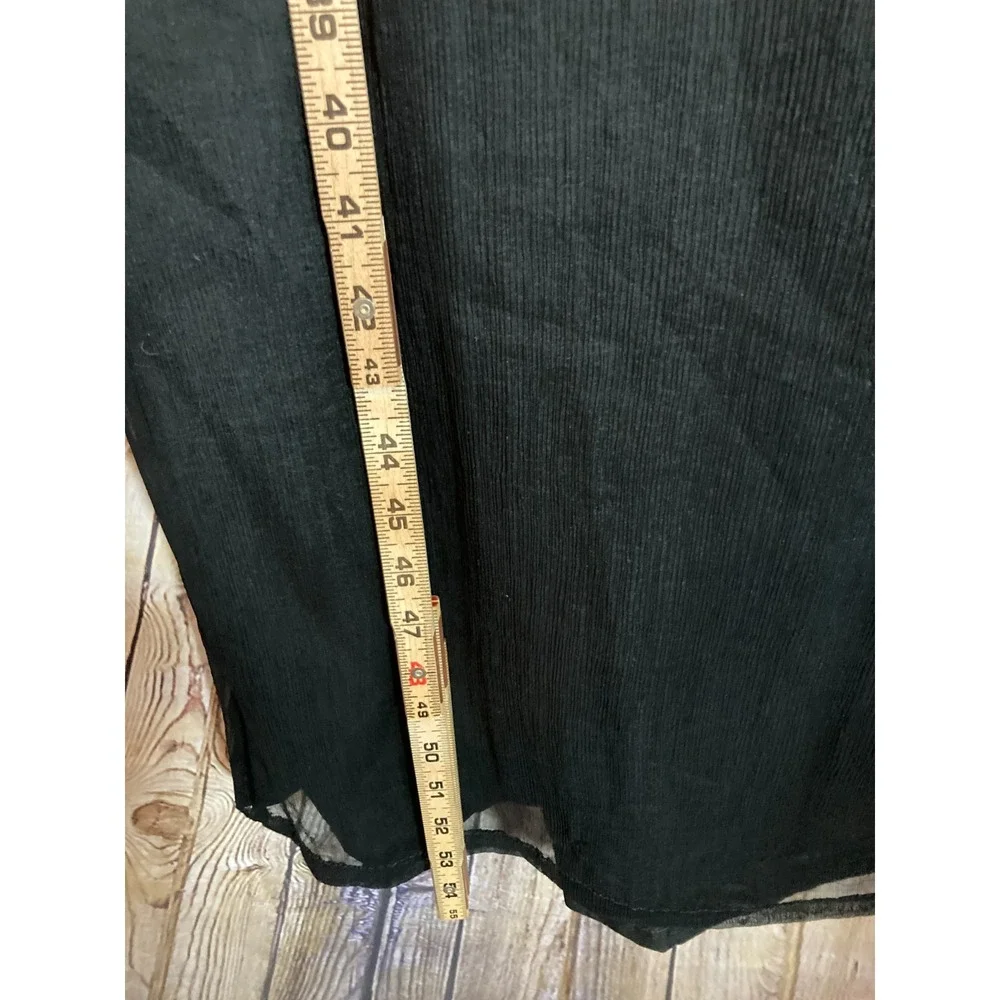 Vintage Jewel Queen Silk Chiffon Maxi Dress Womens 8 Black Grunge Whimsigoth - Picture 9 of 12